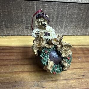 Boyds Bear figurine ornament Edmund Deck the Halls In Box